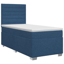 Boxspringbed met matras met hoofdeinde Blauw 80 x 200 cm Stof