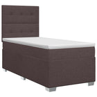 Boxspringbed met matras Donkerbruin 80 x 200 cm Stof