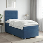 Boxspringbed met matras met hoofdeinde Blauw 90 x 200 cm Stof