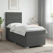 Boxspringbed 90x200 cm donkergrijs met matras