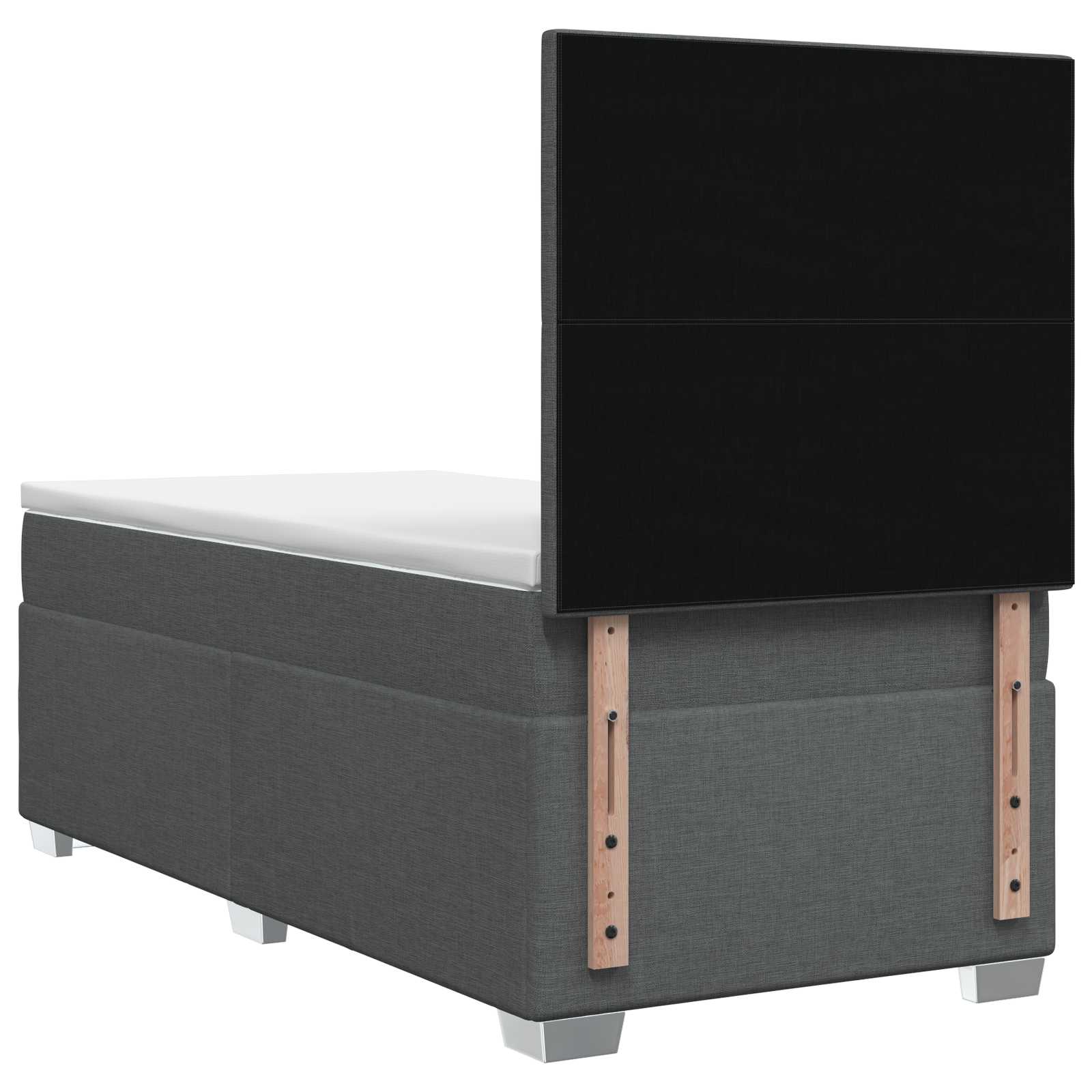 Boxspringbed met matras Donkergrijs 80 x 200 cm Stof