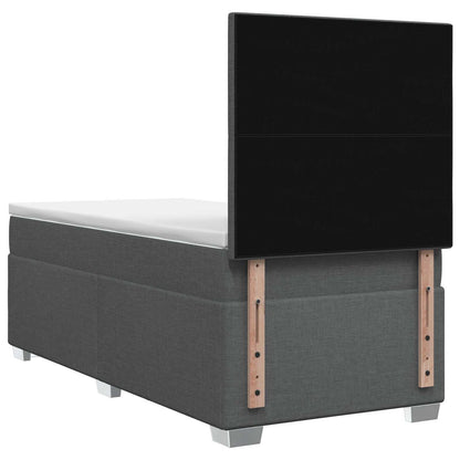 Boxspringbed met matras Donkergrijs 80 x 200 cm Stof