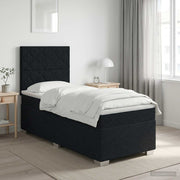 Boxspringbed met matras 90x200 cm zwart