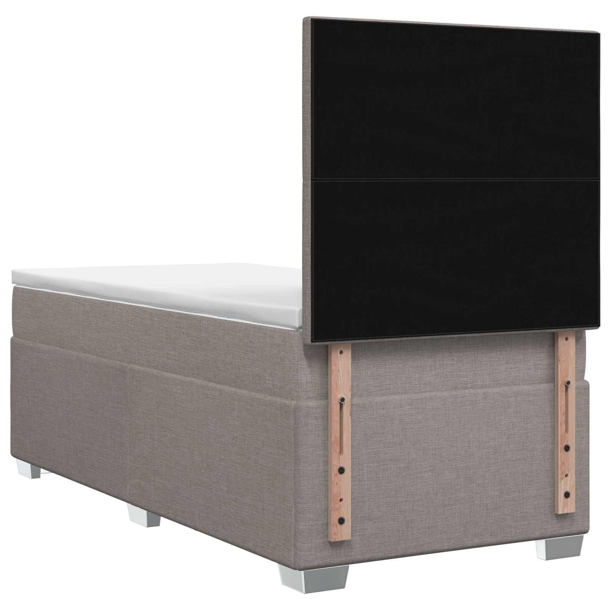 Boxspringbed met matras met hoofdeinde Taupe 80 x 200 cm Stof