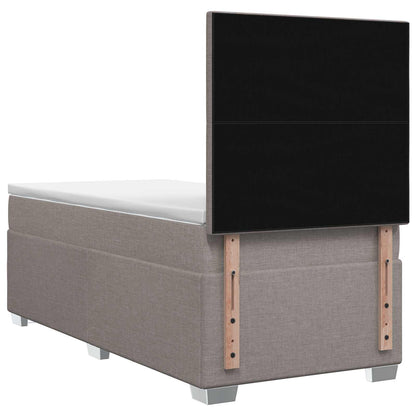 Boxspringbed met matras met hoofdeinde Taupe 90 x 190 cm Stof