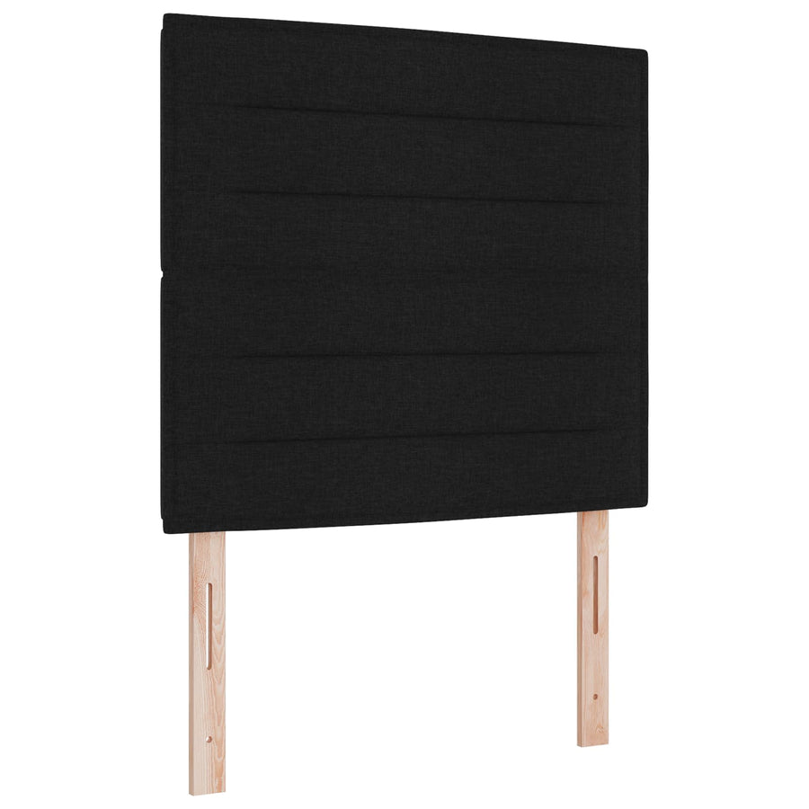 Boxspringbed met matras met hoofdeinde Zwart 90 x 200 cm Stof