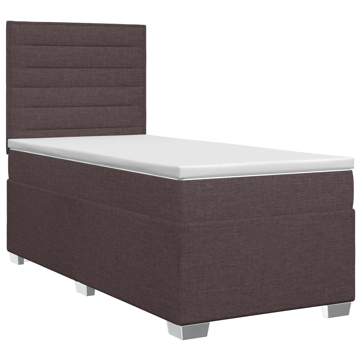 Boxspringbed met matras Donkerbruin 90 x 200 cm Stof