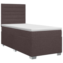 Boxspringbed met matras Donkerbruin 90 x 200 cm Stof