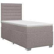 Boxspringbed 90x200 cm taupe met matras en hoofdbord
