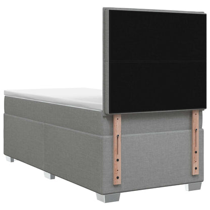 Boxspringbed met matras Lichtgrijs 100 x 200 cm Stof