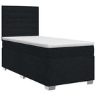 Boxspringbed met matras 100x200 cm zwart stof