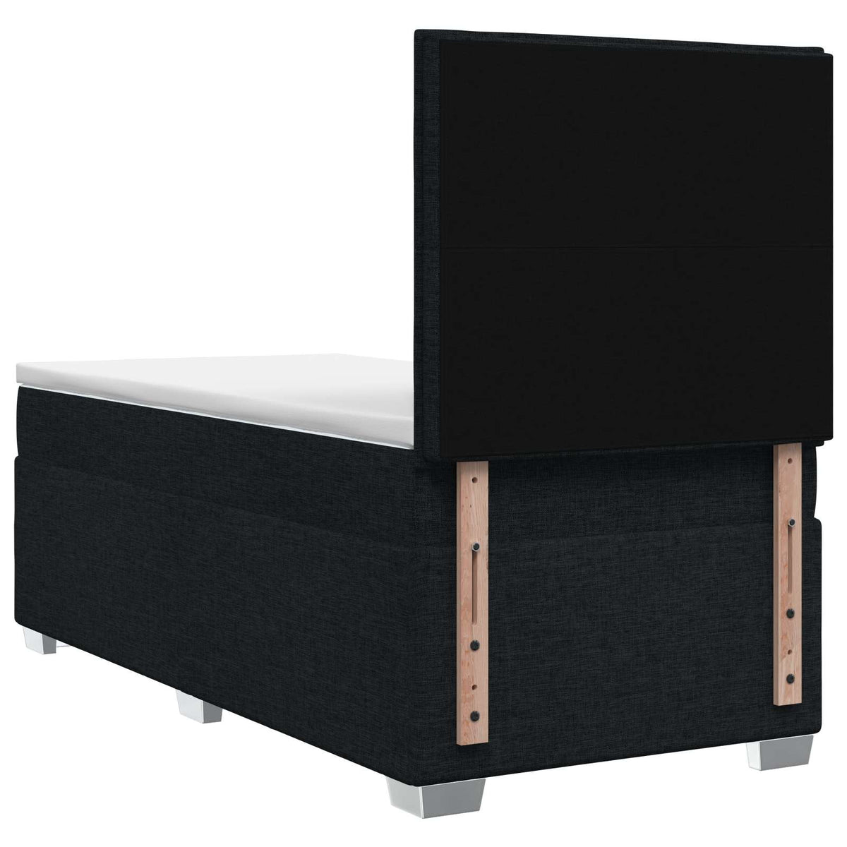Boxspringbed met matras met hoofdeinde Zwart 100 x 200 cm Stof