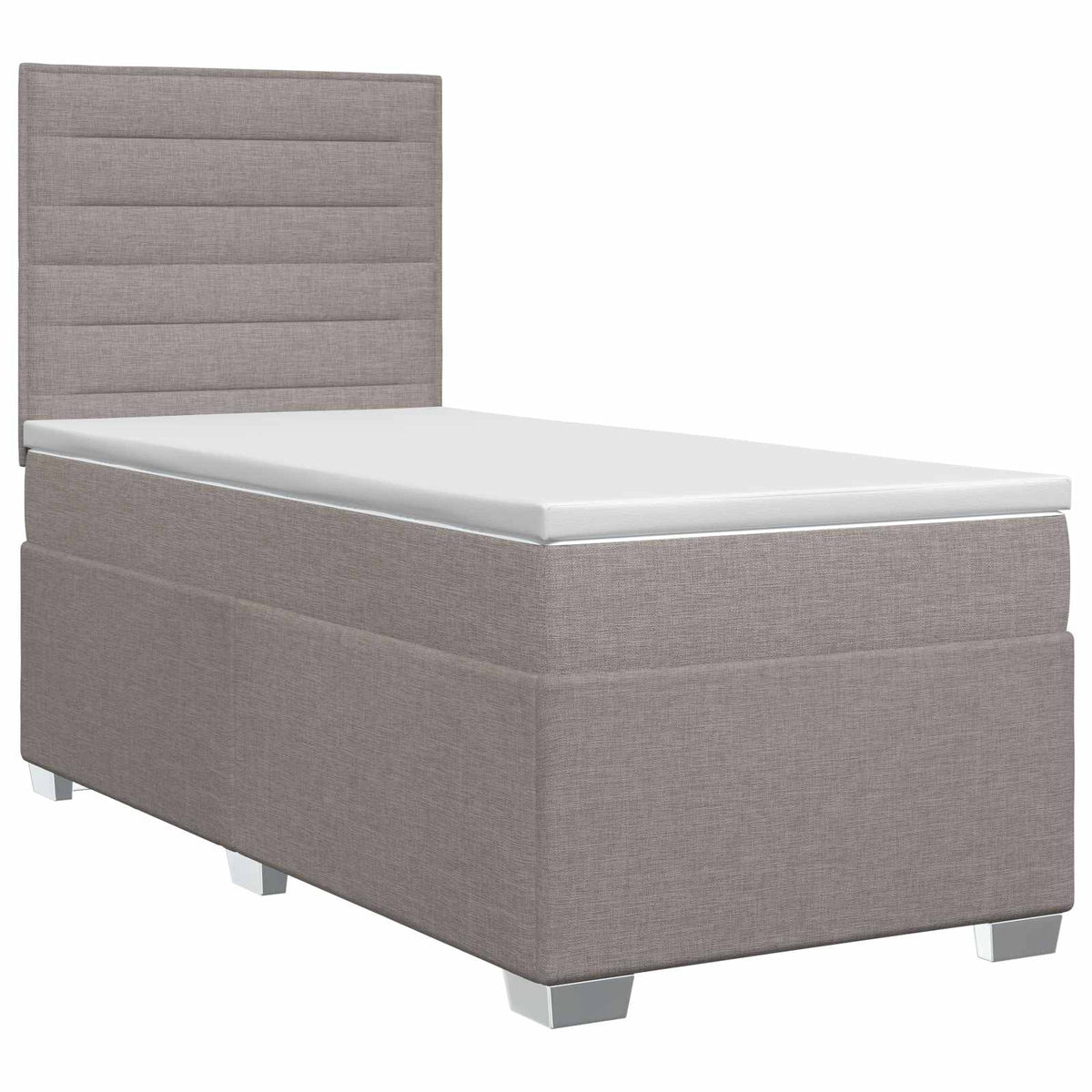 Boxspringbed met matras met hoofdeinde Taupe 100 x 200 cm Stof