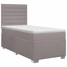 Boxspringbed met matras met hoofdeinde Taupe 100 x 200 cm Stof