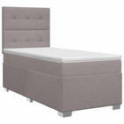 Boxspringbed 100x200 cm taupe met matras