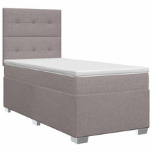 Boxspringbed met matras met hoofdeinde Taupe 100 x 200 cm Stof