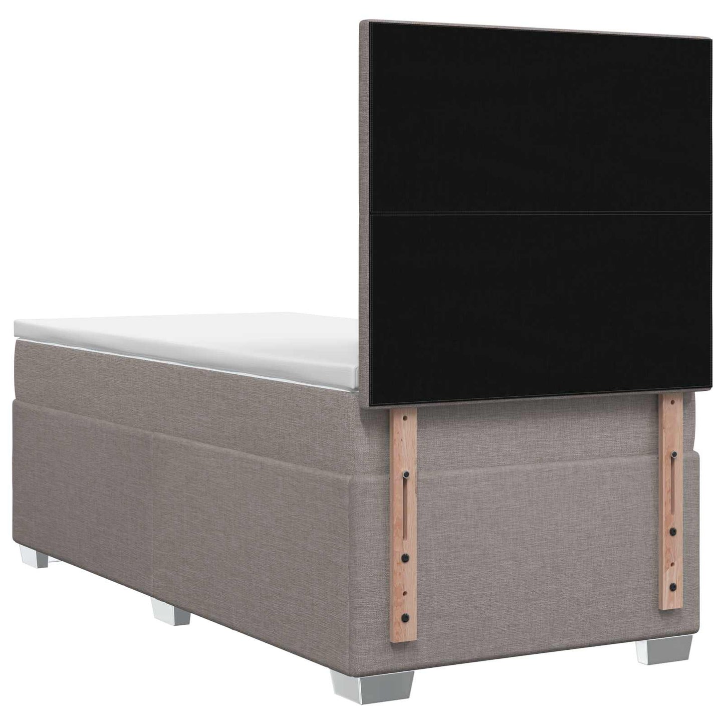 Boxspringbed met matras met hoofdeinde Taupe 100 x 200 cm Stof