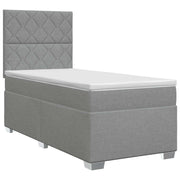 Boxspringbed met matras 100x200 cm lichtgrijs