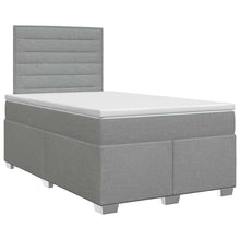 Boxspringbed met matras Lichtgrijs 120 x 190 cm Stof