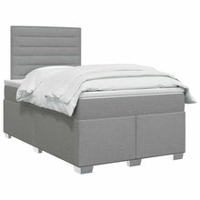 Boxspringbed met matras Lichtgrijs 120 x 190 cm Stof