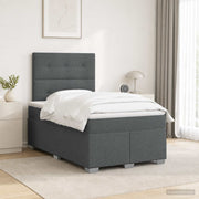 Boxspringbed met matras 120 x 190 cm donkergrijs