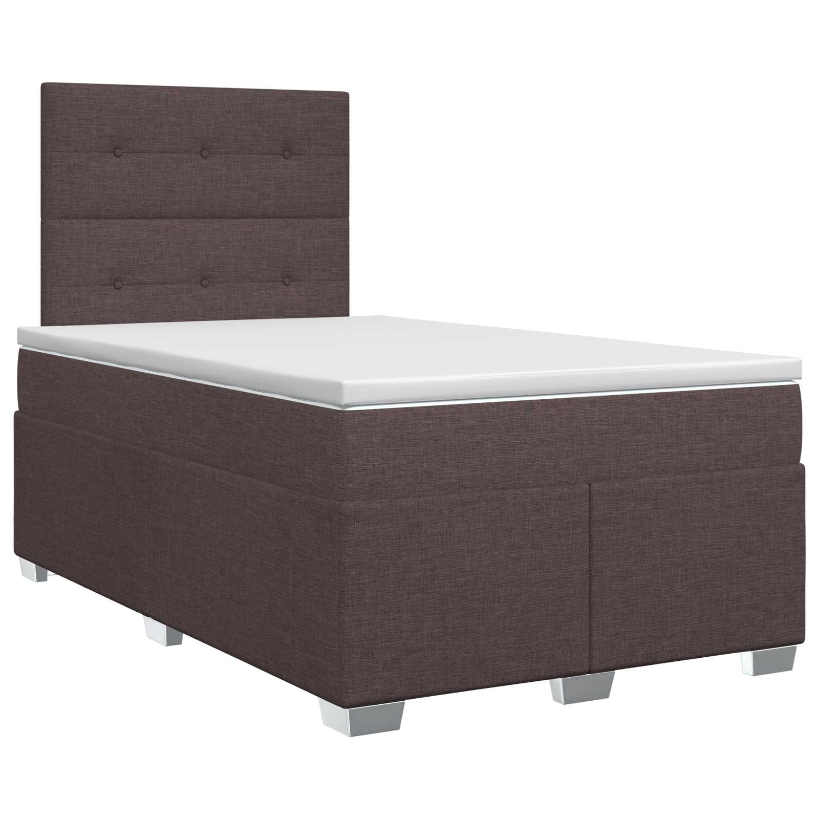 Boxspringbed met matras Donkerbruin 120 x 190 cm Stof