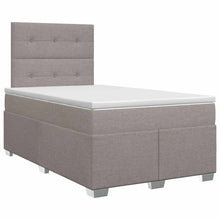 Boxspringbed met matras met hoofdeinde Taupe 120 x 190 cm Stof
