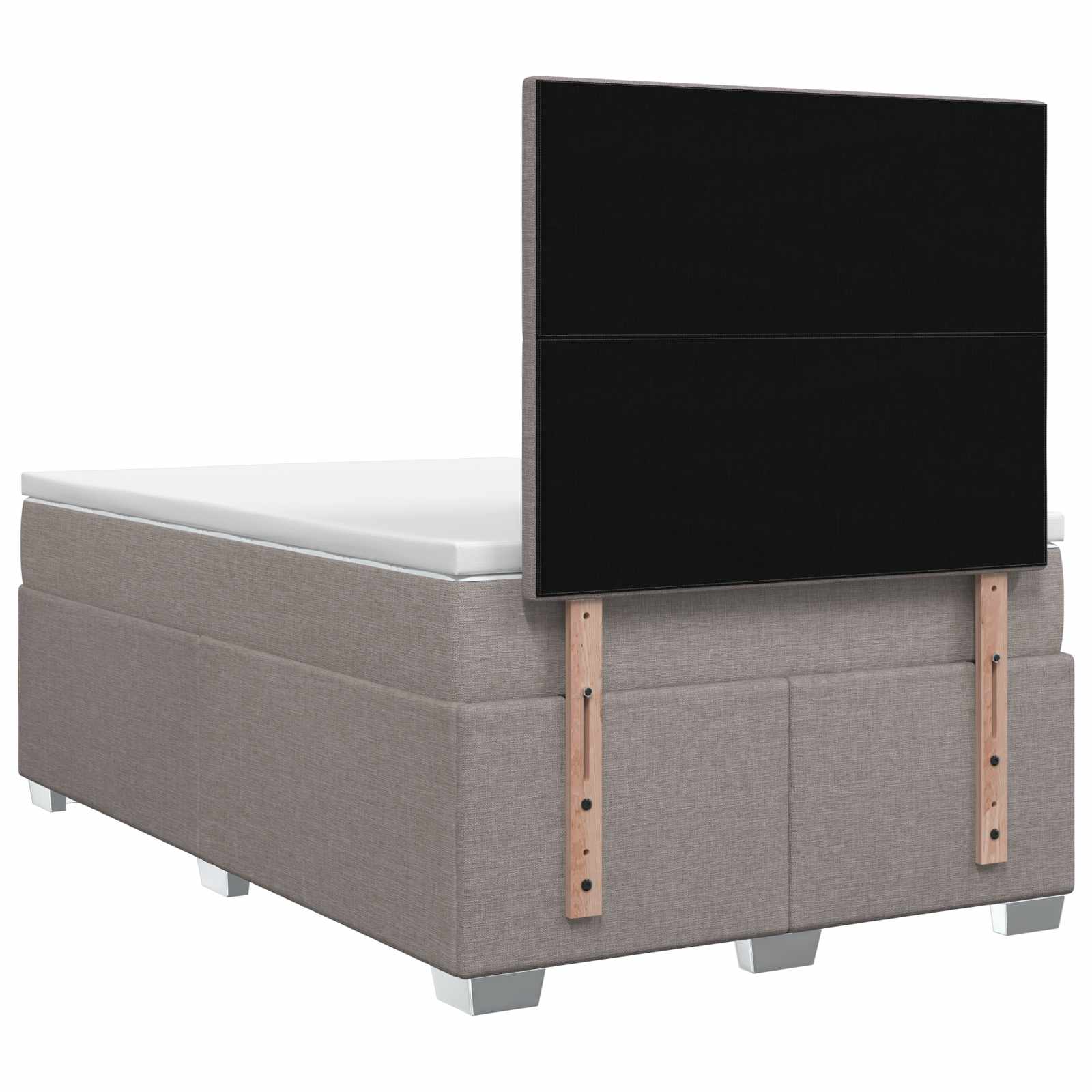 Boxspringbed met matras met hoofdeinde Taupe 120 x 190 cm Stof
