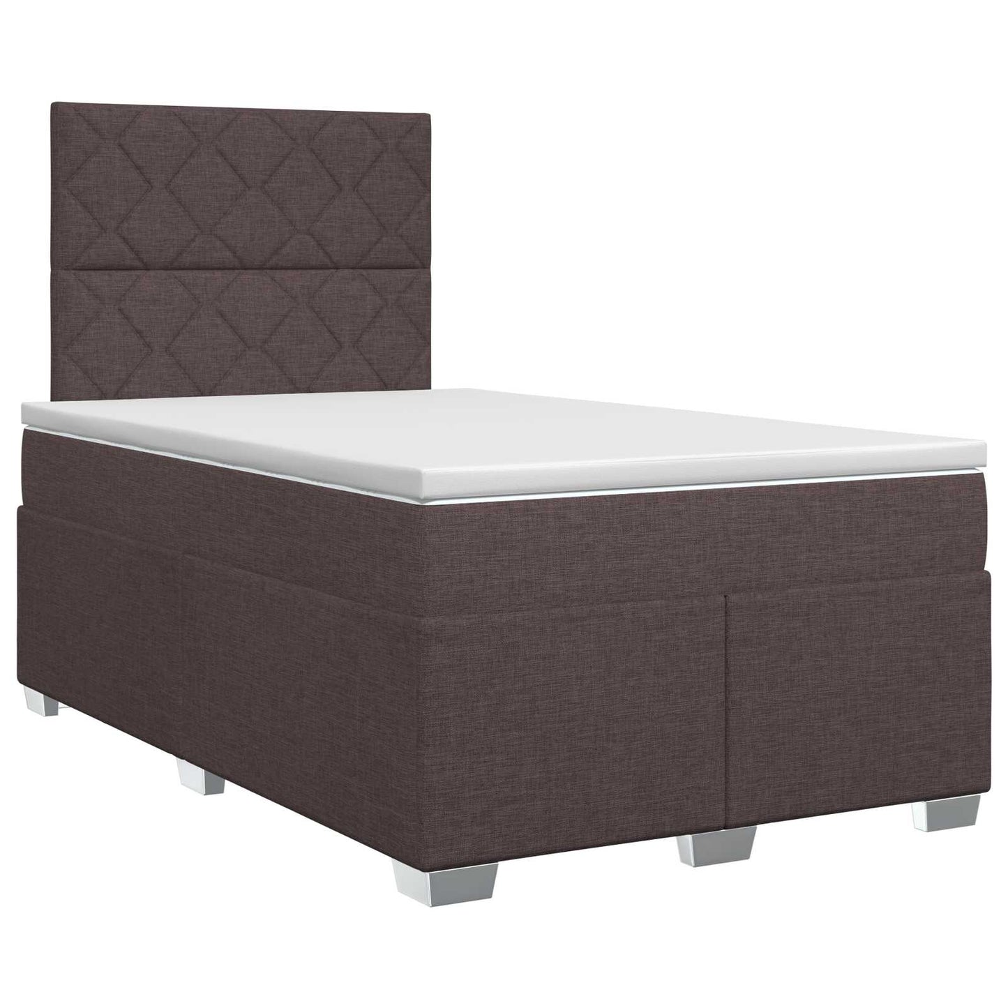Boxspringbed met matras Donkerbruin 120 x 190 cm Stof