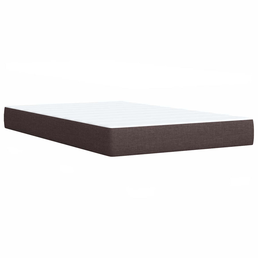 Boxspringbed met matras Donkerbruin 120 x 190 cm Stof