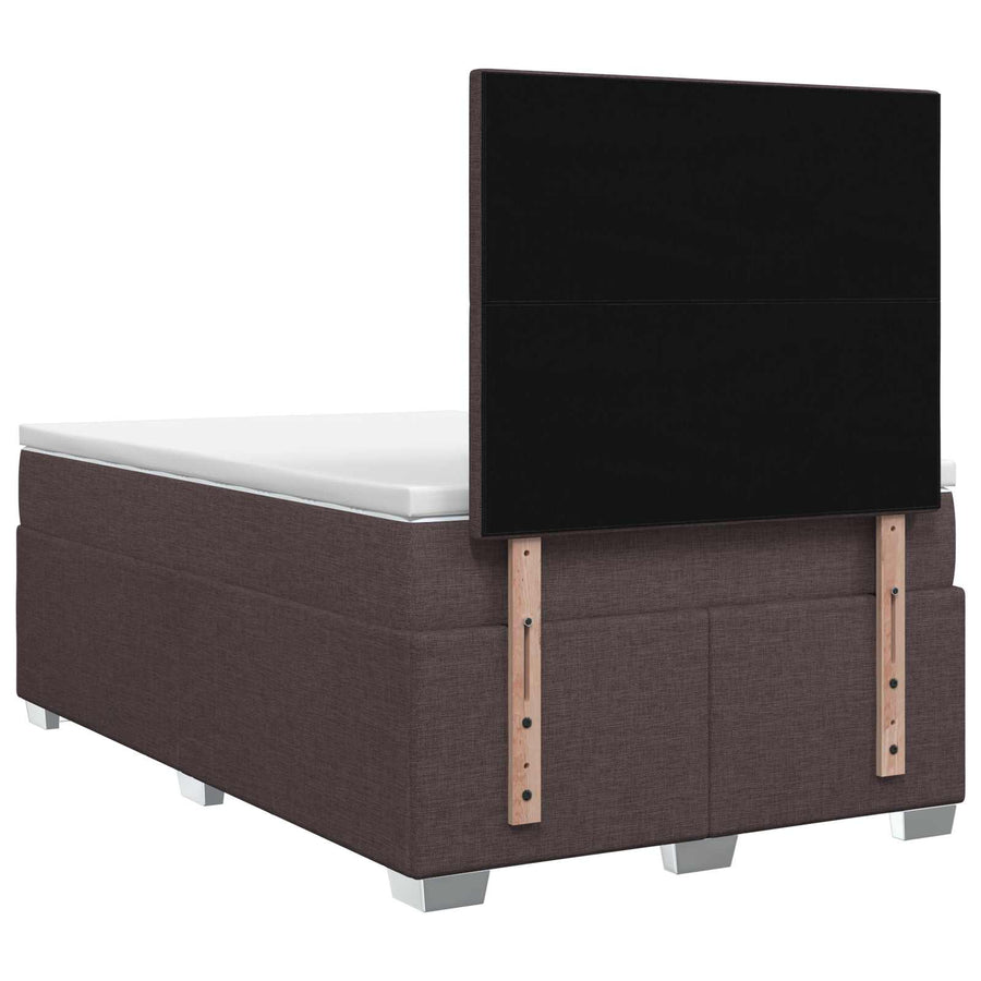 Boxspringbed met matras Donkerbruin 120 x 190 cm Stof
