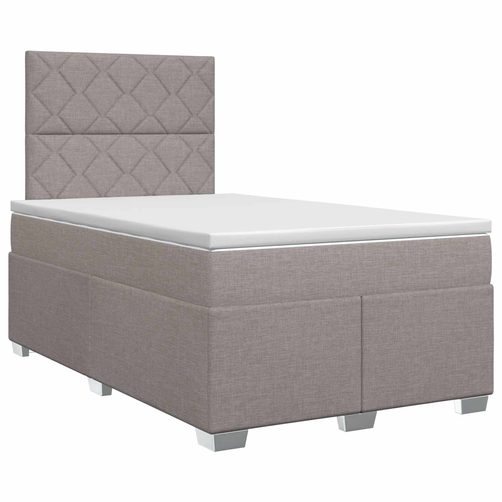 Boxspringbed met matras met hoofdeinde Taupe 120 x 190 cm Stof