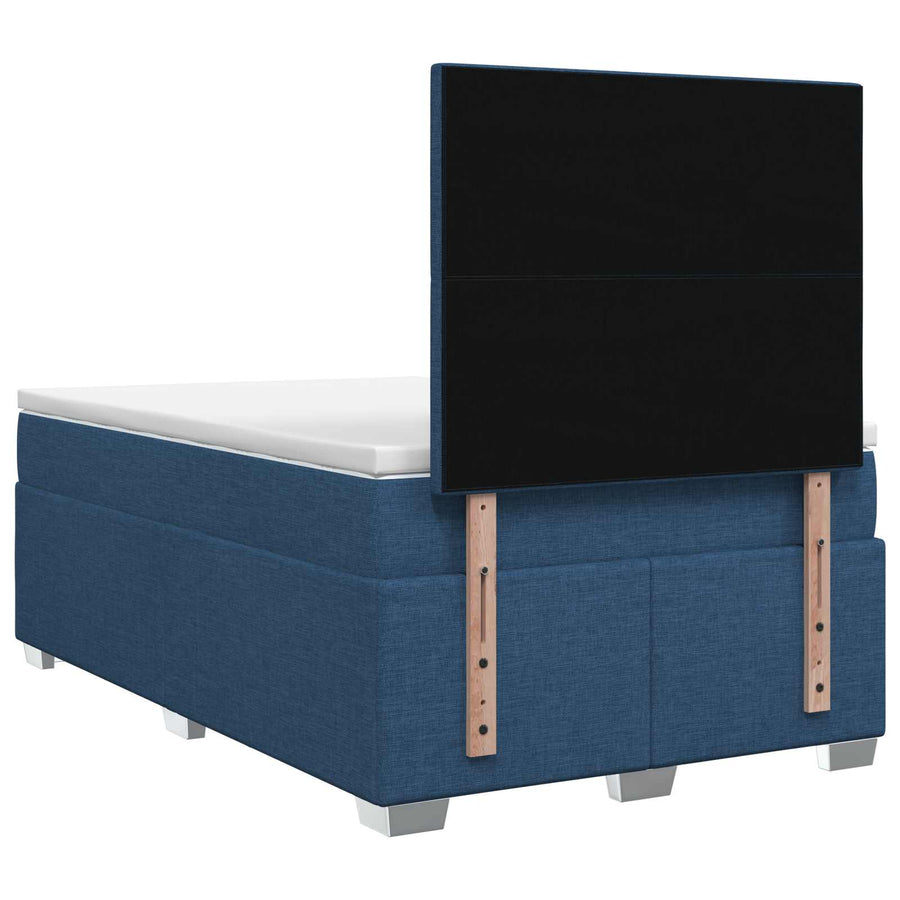 Boxspringbed met matras met hoofdeinde Blauw 120 x 190 cm Stof