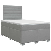 Boxspringbed lichtgrijs 120x200 cm met matras