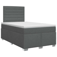 Boxspringbed met matras Donkergrijs 120 x 200 cm Stof