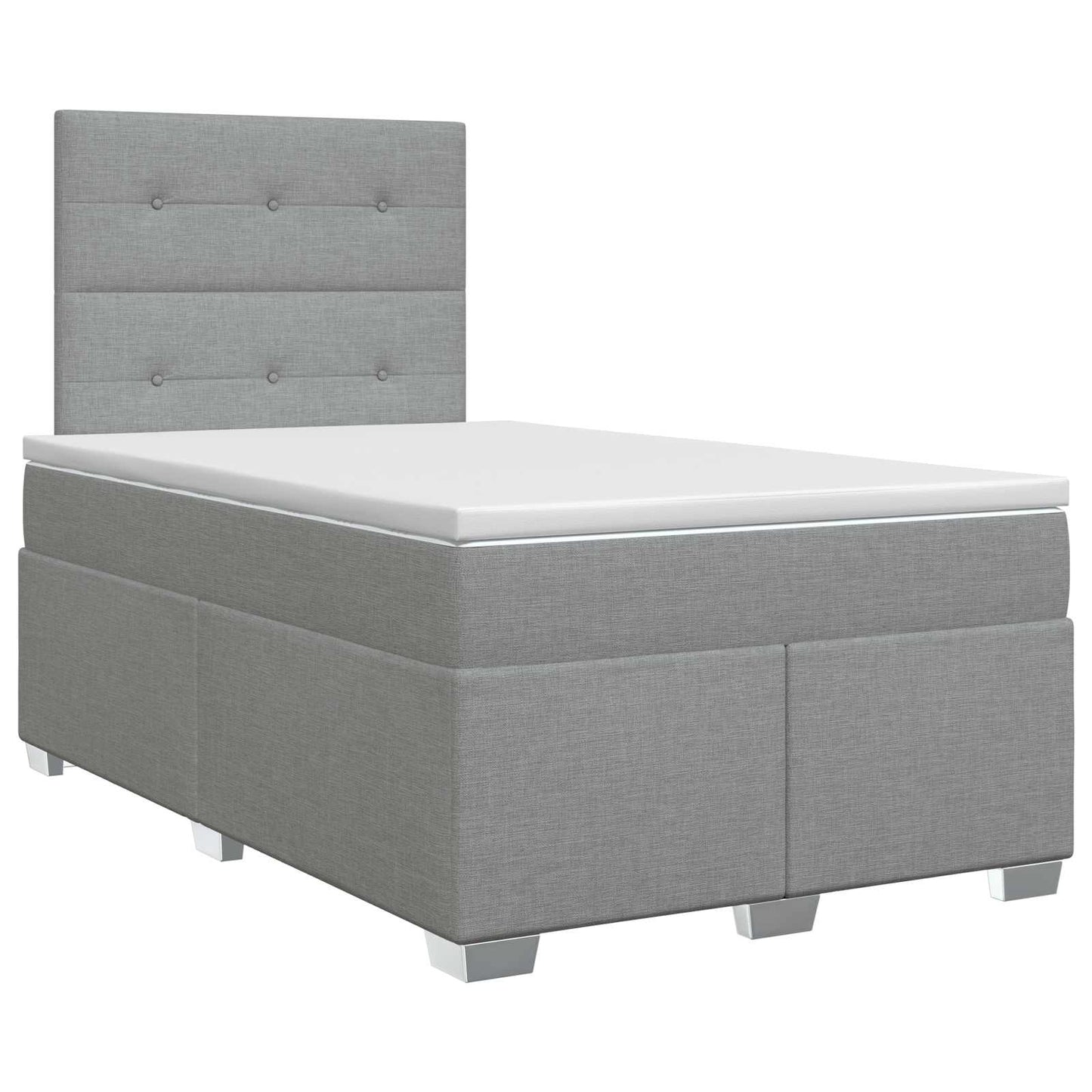 Boxspringbed met matras Lichtgrijs 120 x 200 cm Stof