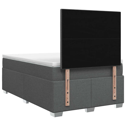 Boxspringbed met matras Donkergrijs 120 x 200 cm Stof