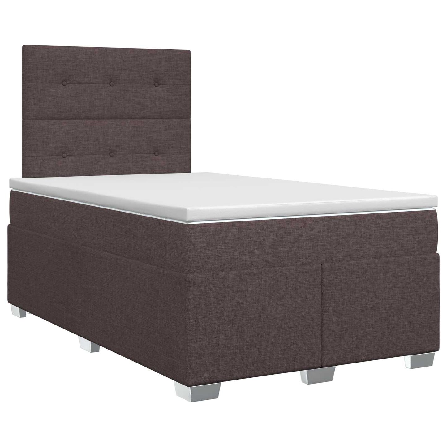 Boxspringbed met matras Donkerbruin 120 x 200 cm Stof