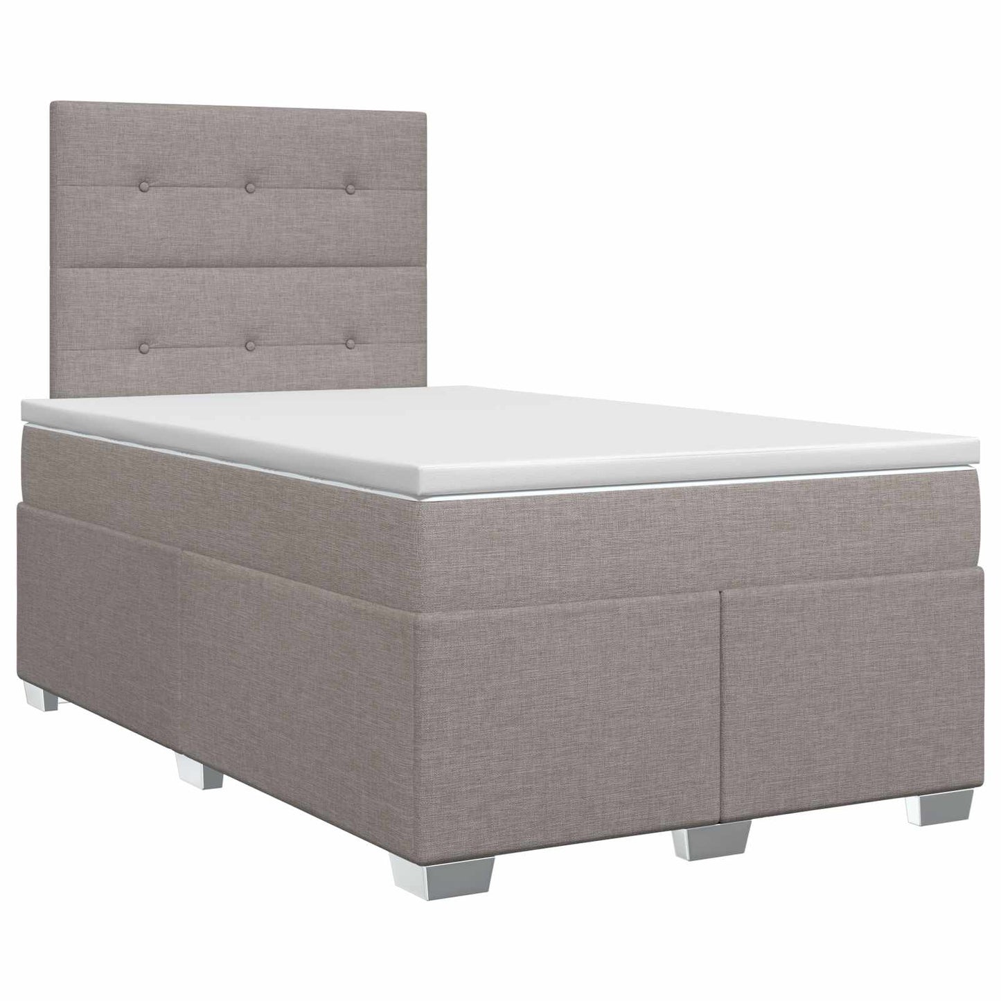 Boxspringbed met matras met hoofdeinde Taupe 120 x 200 cm Stof