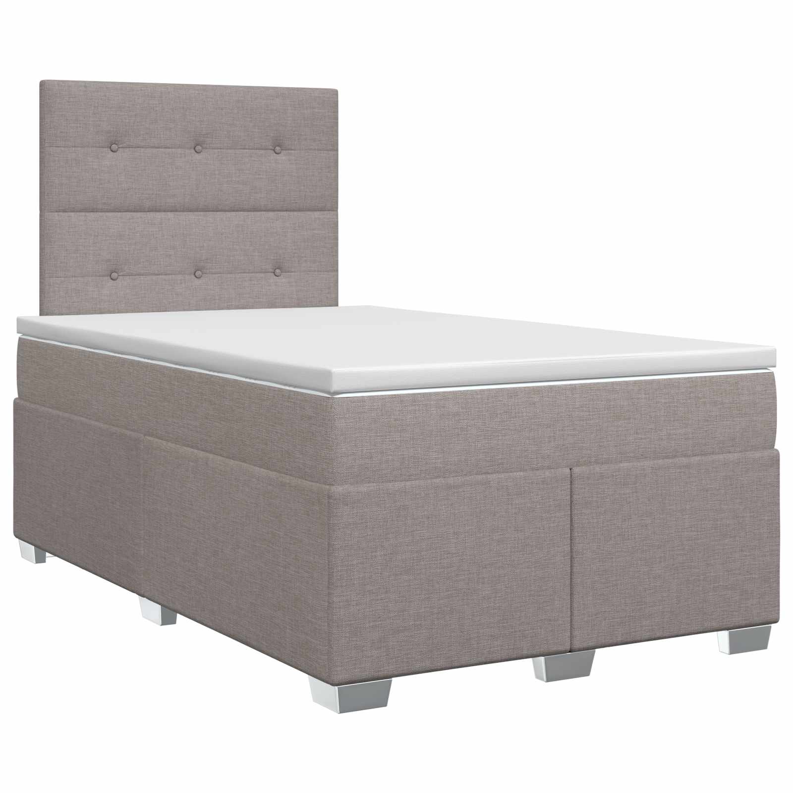 Boxspringbed met matras met hoofdeinde Taupe 120 x 200 cm Stof