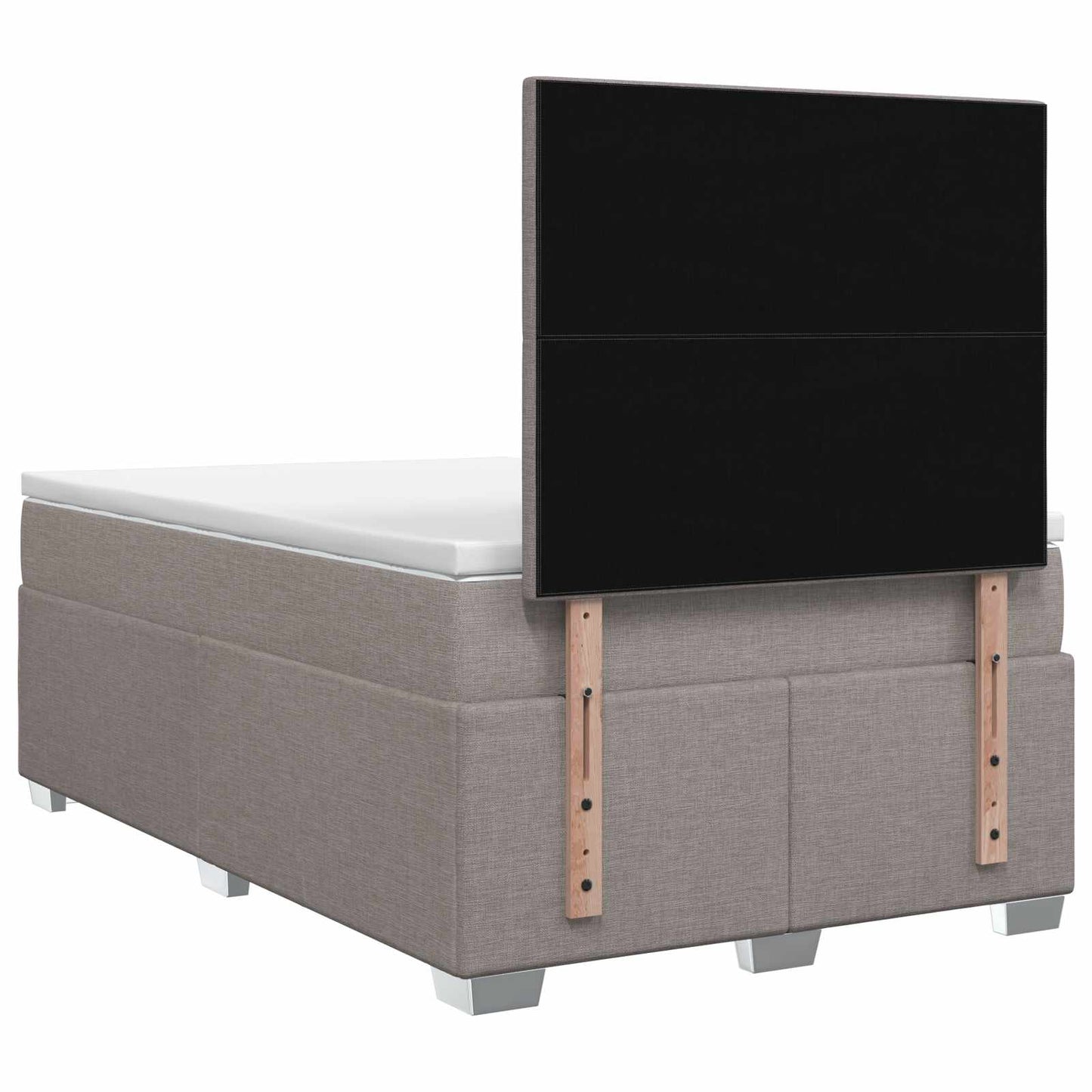 Boxspringbed met matras met hoofdeinde Taupe 120 x 200 cm Stof