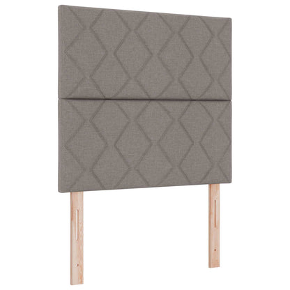 Boxspringbed met matras met hoofdeinde Taupe 120 x 200 cm Stof