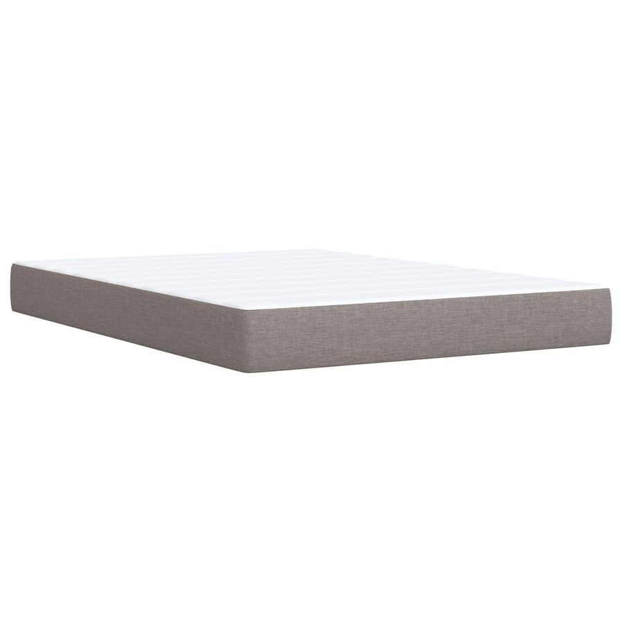 Boxspringbed met matras met hoofdeinde Taupe 140 x 190 cm Stof