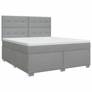 Boxspringbed 140x190 cm lichtgrijs met matras