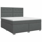 Boxspringbed met matras Donkergrijs 140 x 200 cm Stof