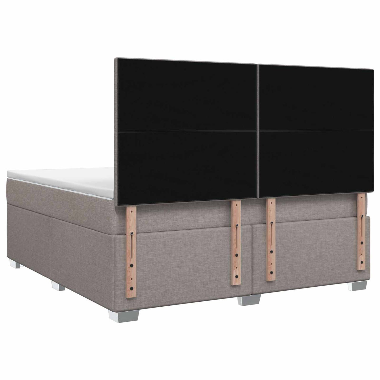 Boxspringbed met matras met hoofdeinde Taupe 140 x 200 cm Stof