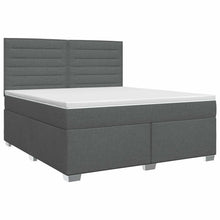 Boxspringbed met matras Donkergrijs 160 x 200 cm Stof