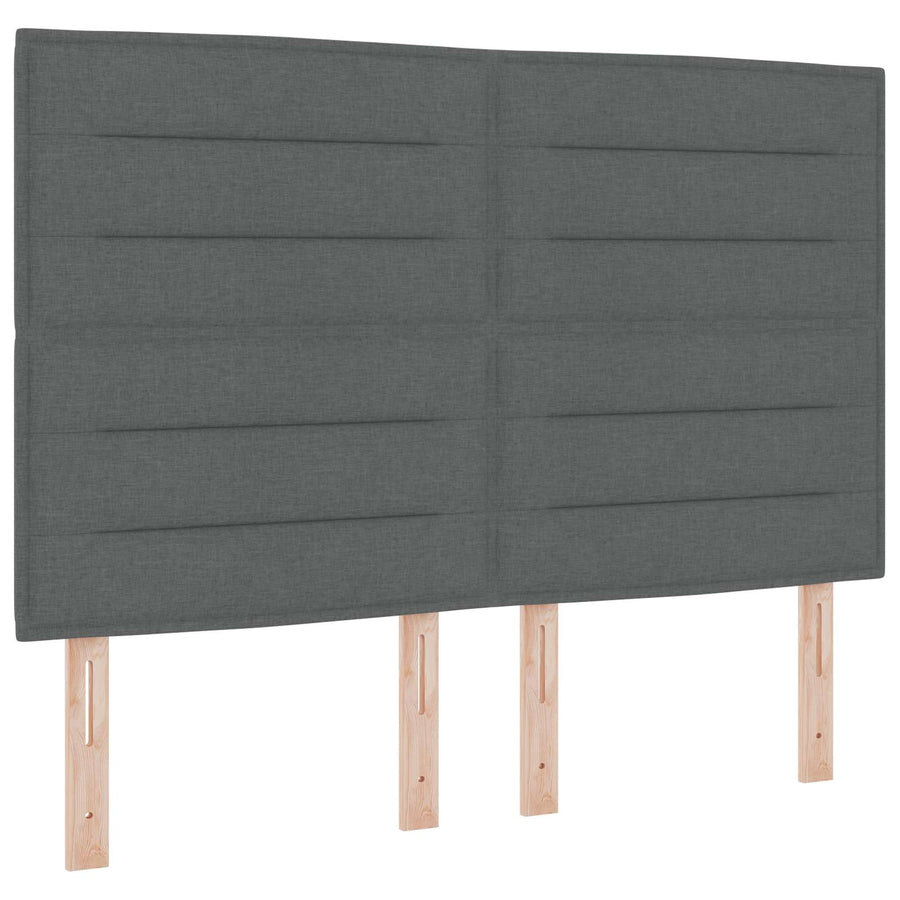 Boxspringbed met matras Donkergrijs 160 x 200 cm Stof