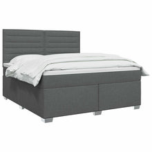 Boxspringbed met matras Donkergrijs 160 x 200 cm Stof