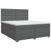 Boxspringbed donkergrijs 160x200 cm met matras